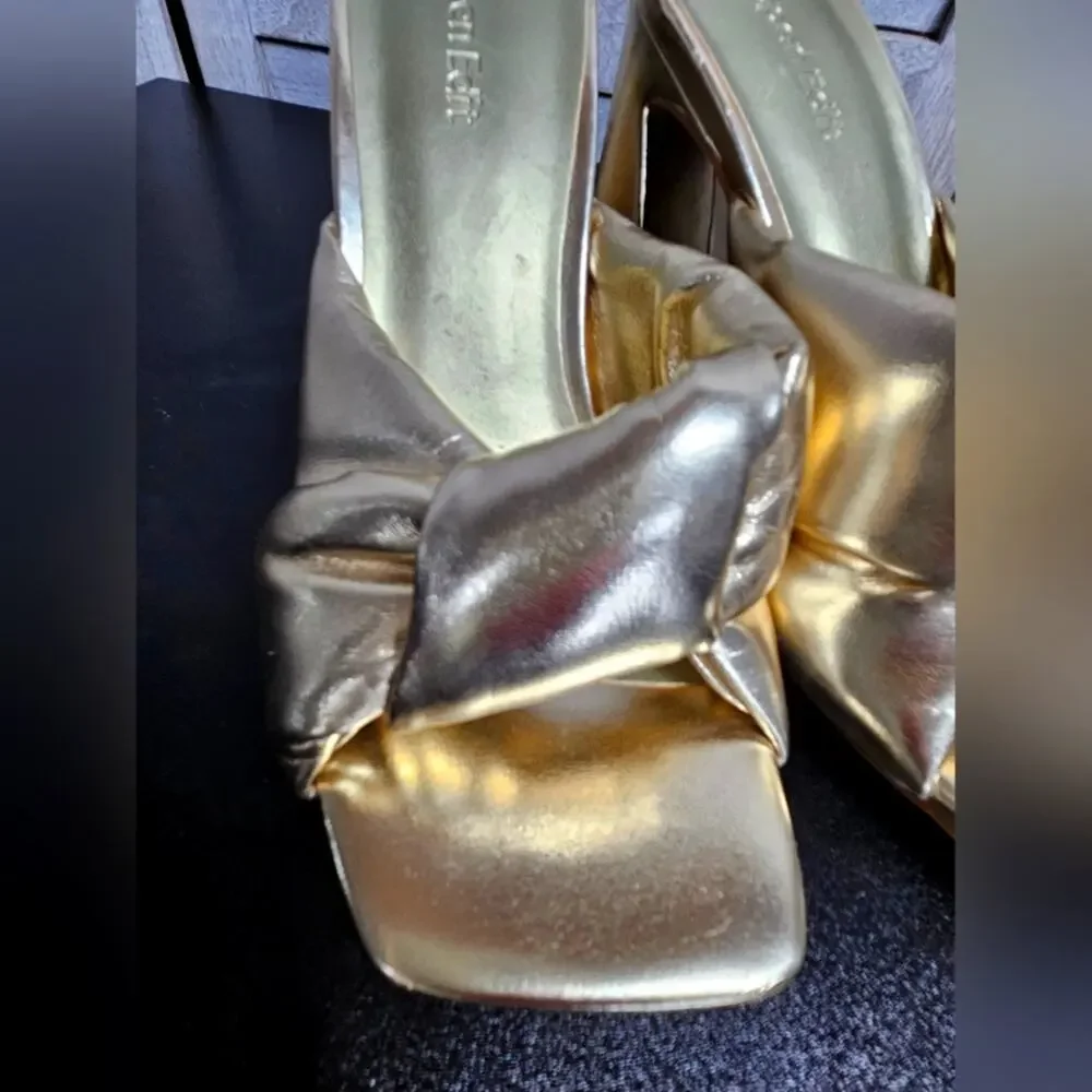 Open Edit Saydee Gold Mellatic Slip On Sandal Size 6 - Picture 7 of 9